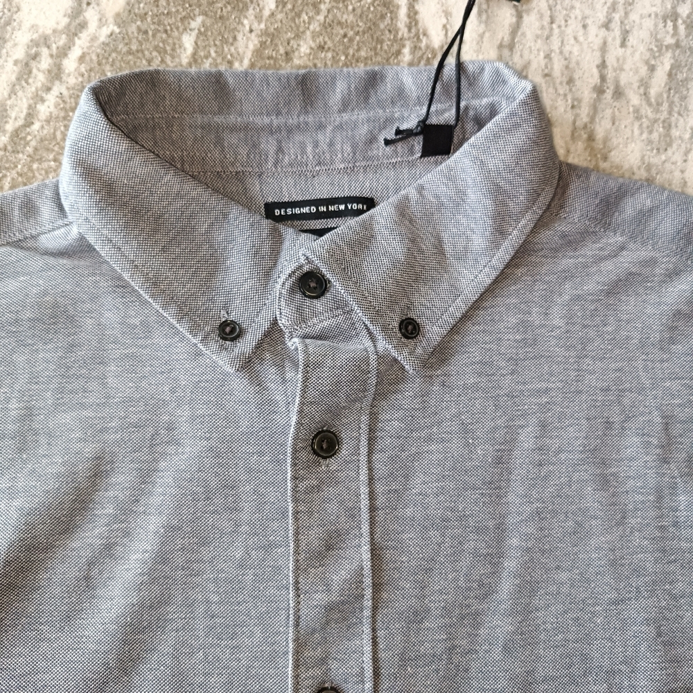Kenneth Cole Men's Knit Pique Long Sleeve Shirt New Size Medium